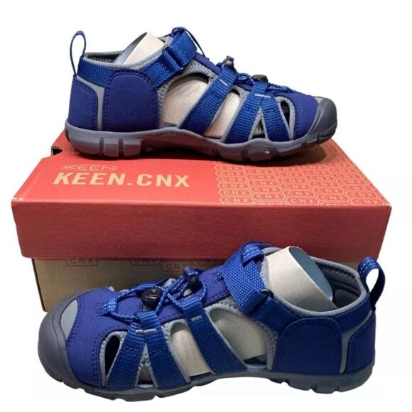 KEEN Seacamp II CNX Closed Toe Sandal Youth Size 2 Blue New With Box - Picture 2 of 9